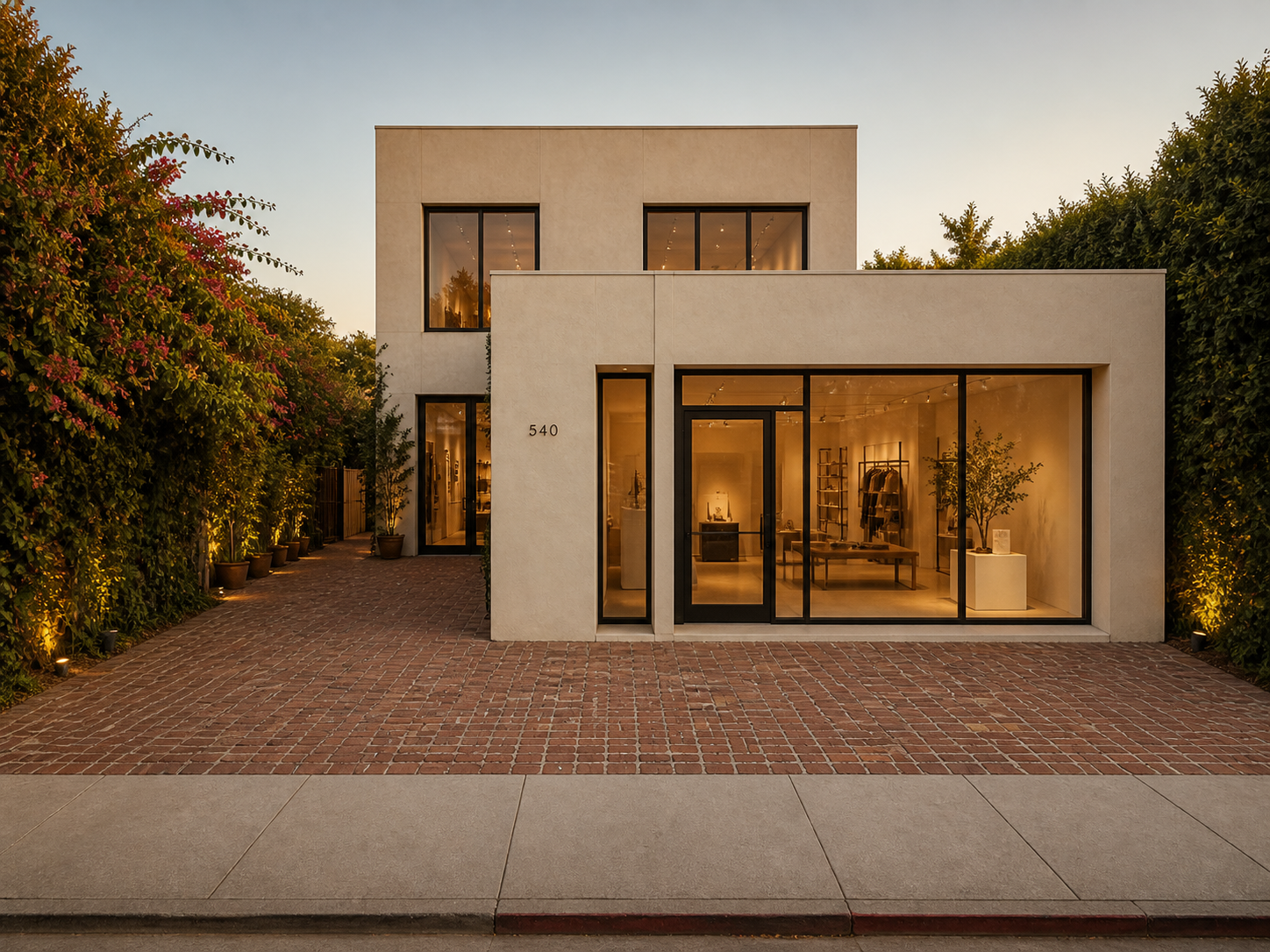 Conceptual adaptive reuse renovation of the existing property at 540 North San Vicente